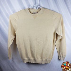 Tommy Bahama Crew Neck Pullover Beige Knit Cotton Sweater Mens Size XL